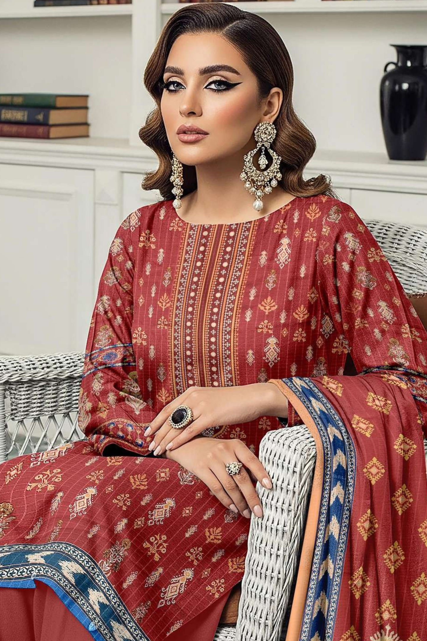 Zara Ali Printed Dobby 3PC