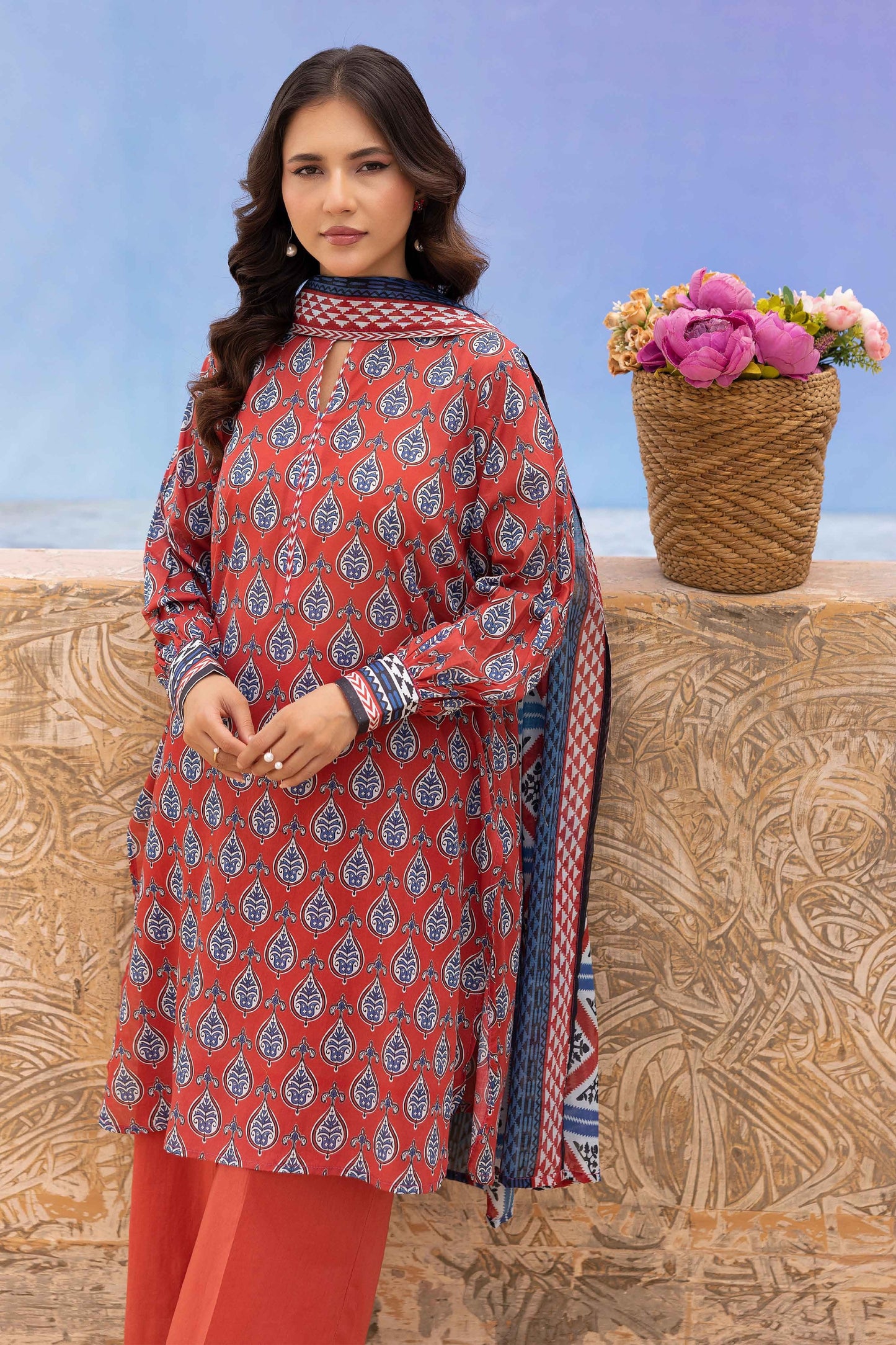 Rang Reza Digital Printed Lawn 3PC