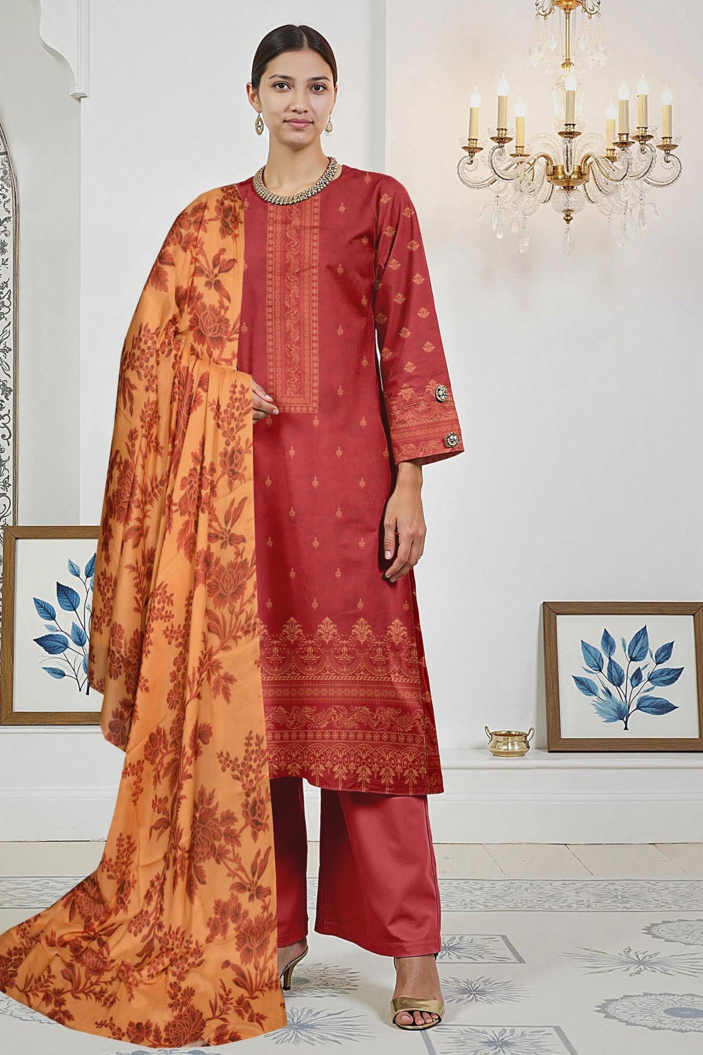 Zara Ali Digital Printed Lawn 3-PC