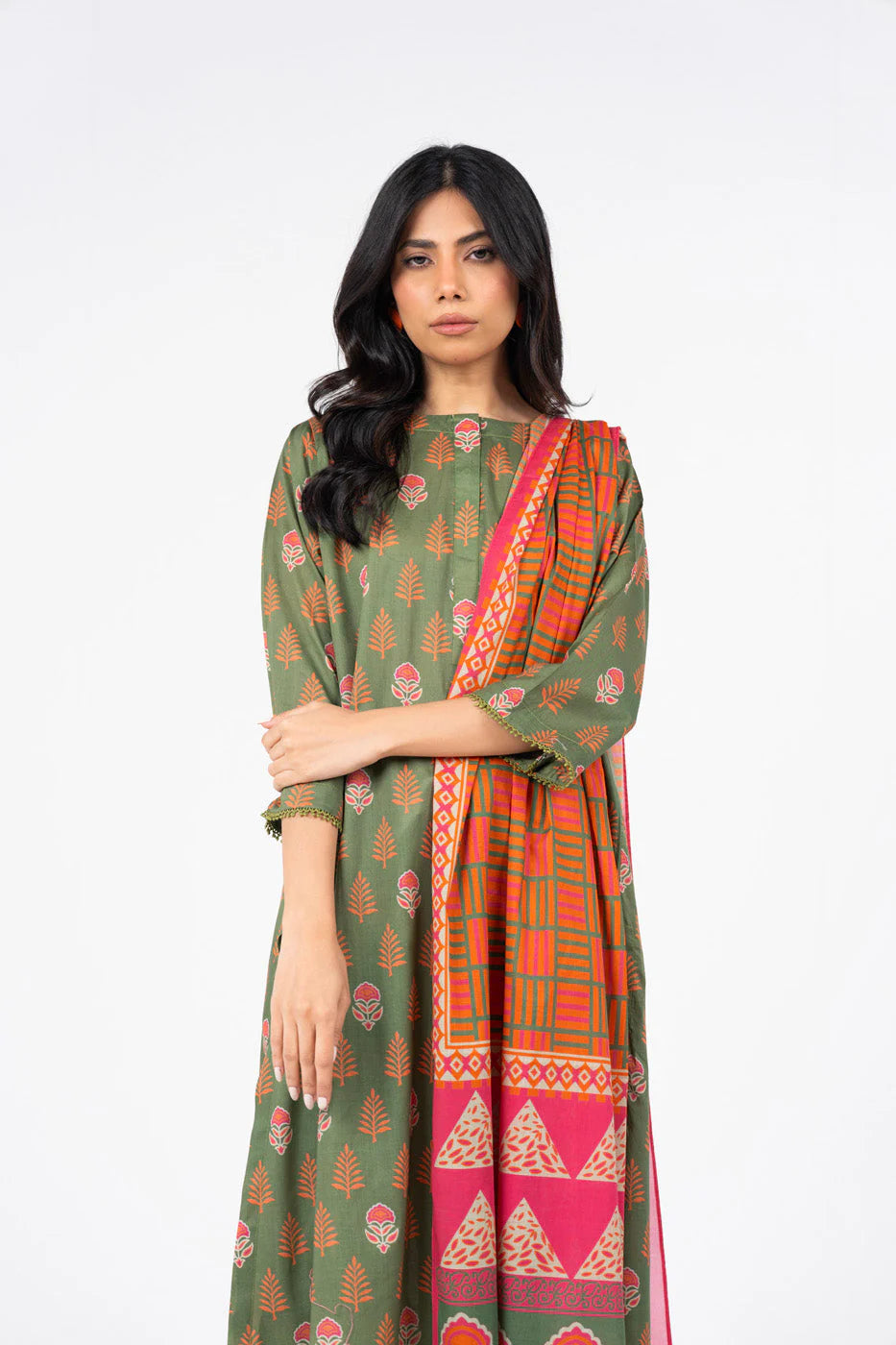 AlKaram Printed Lawn 3-PC