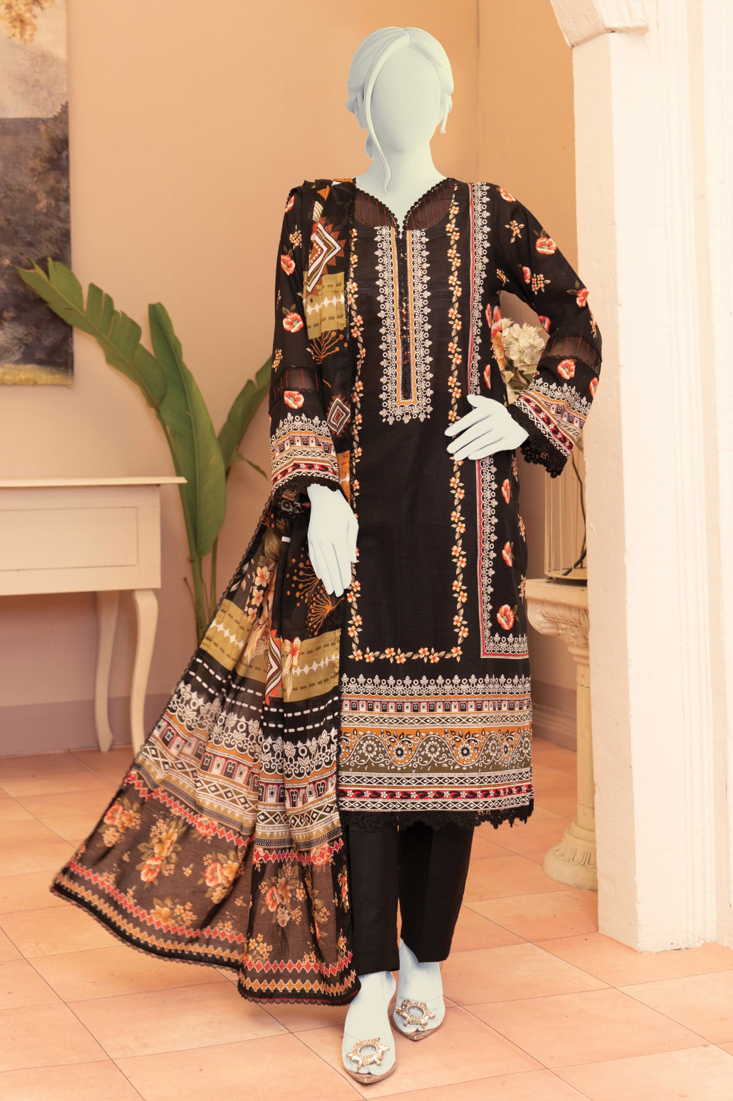 Minsa By Murashe Printed Lawn 3-PC