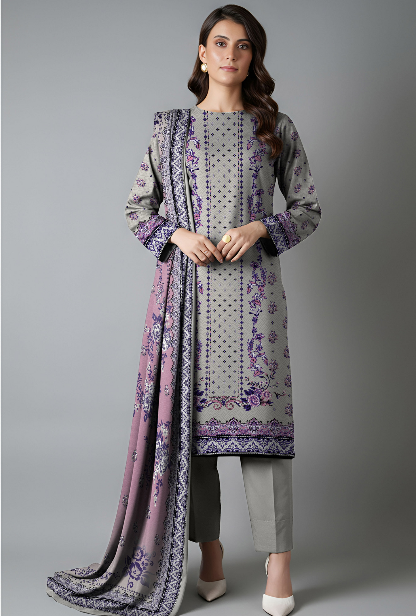 Bareeza Digital Printed Lawn 3PC