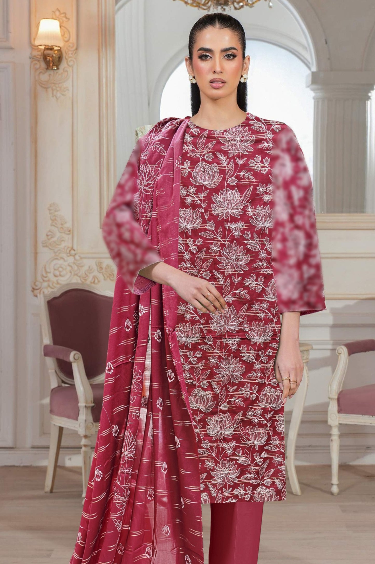 Anaya Noor Bareeze Work Embroidered 3PC
