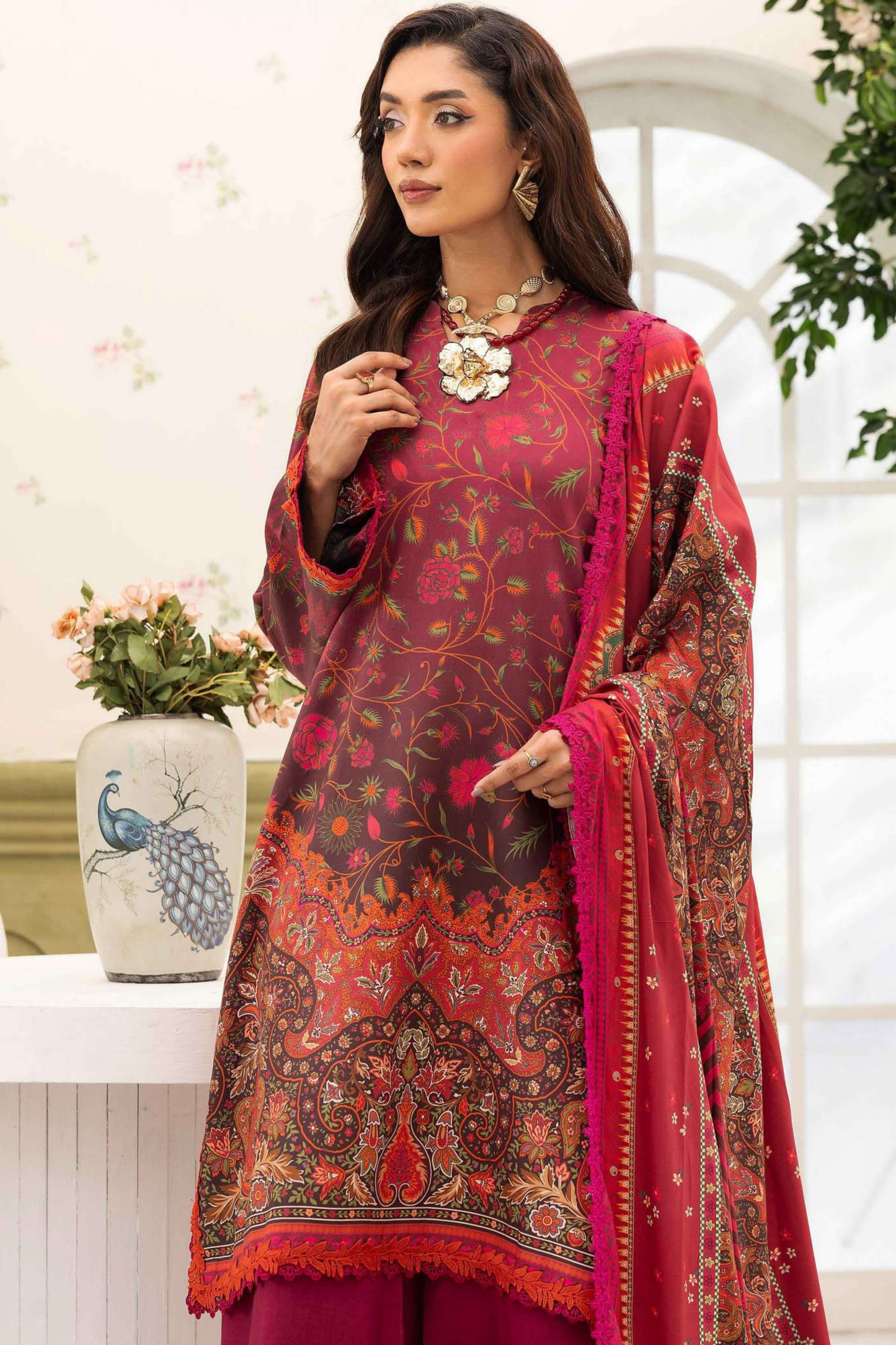 Raiha Digital Printed Linen 3PC