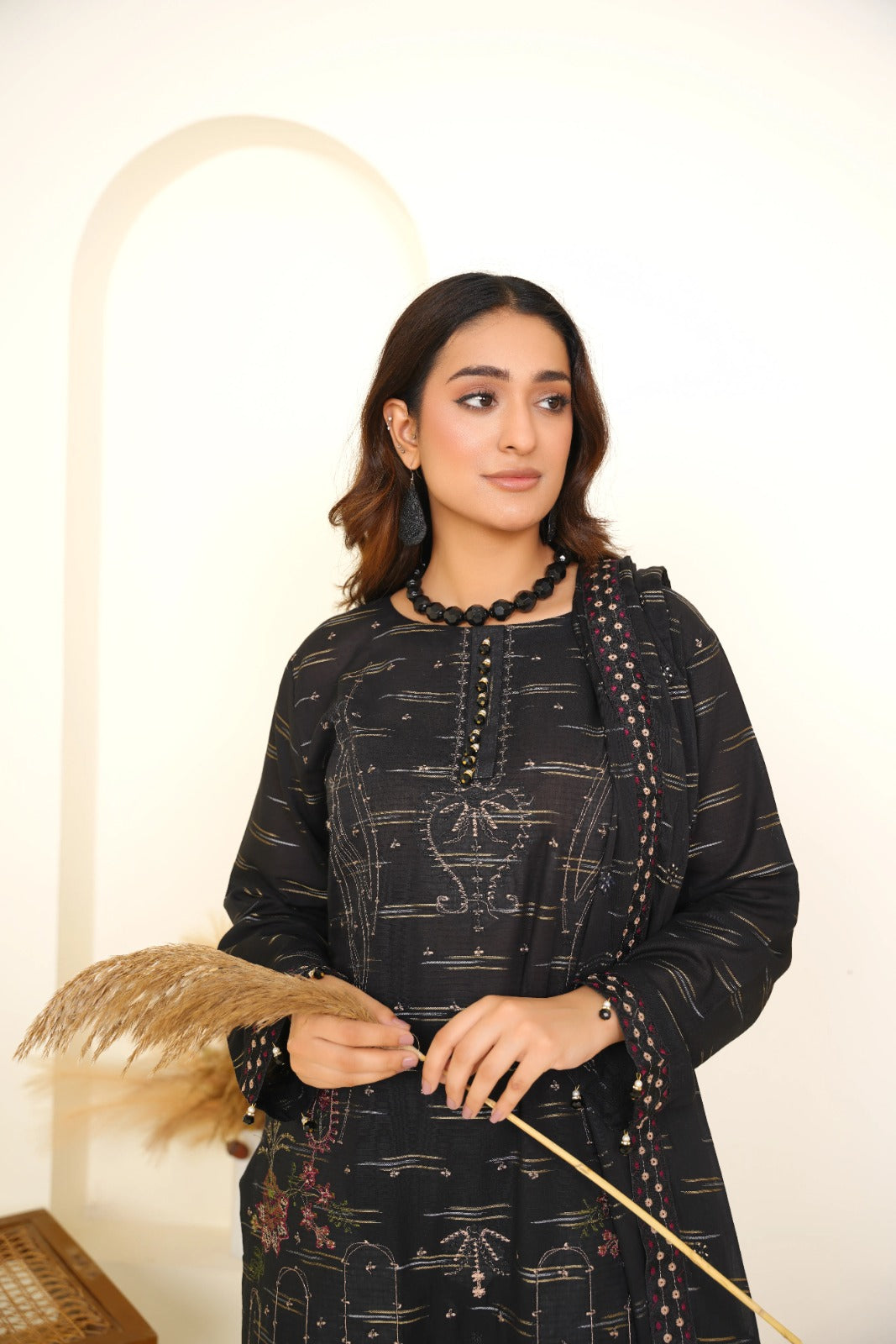 Meharbano By Anaya Noor Cambric Jacquard Emb 3PC
