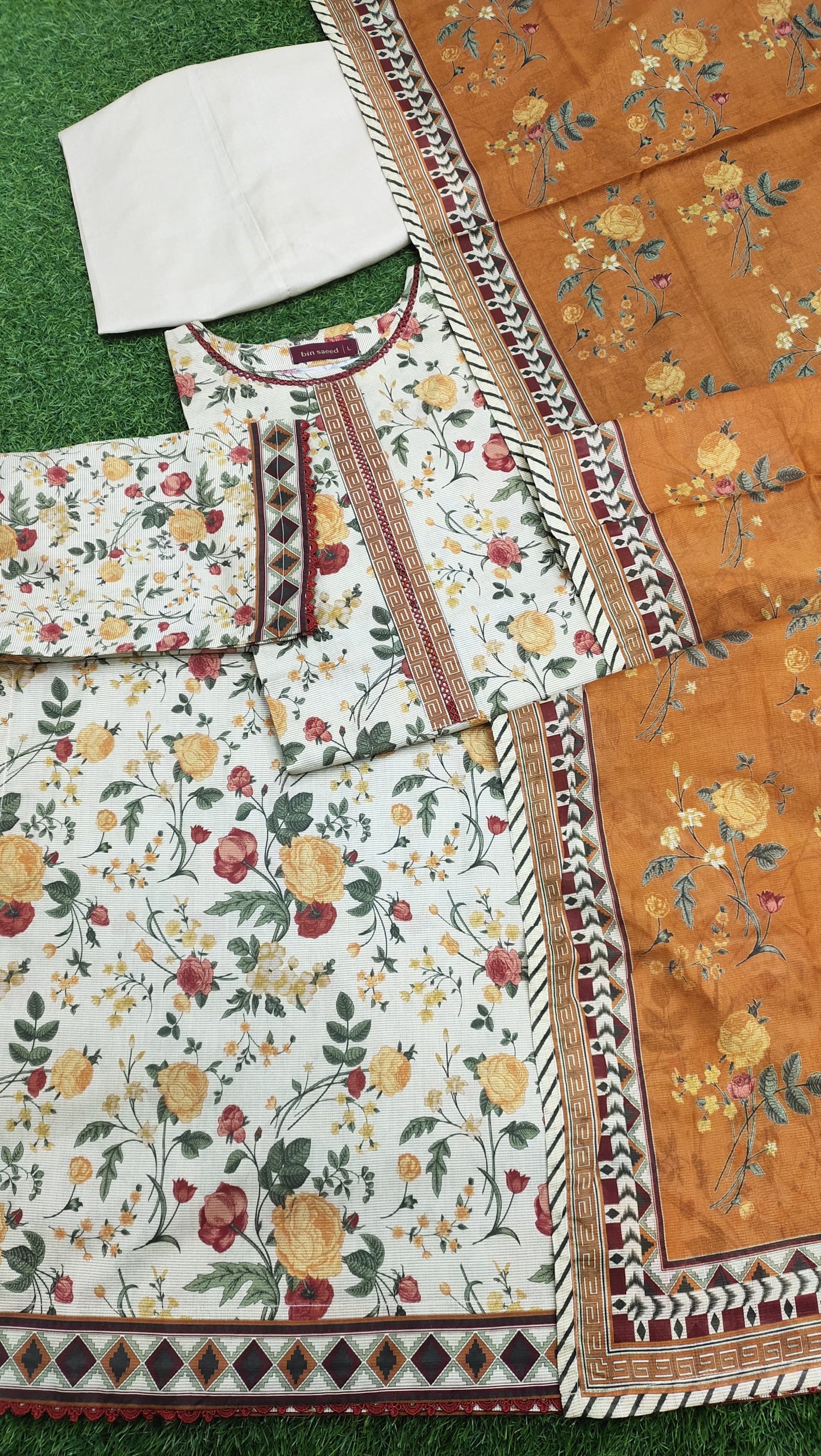 Bin Saeed Printed Lawn 3-PC