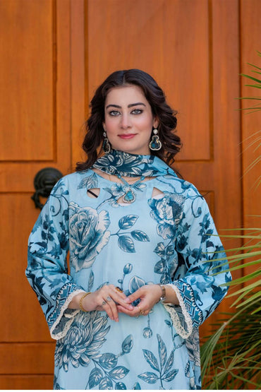 Bahaar By Meeral Premium Digital Printed Lawn 3PC