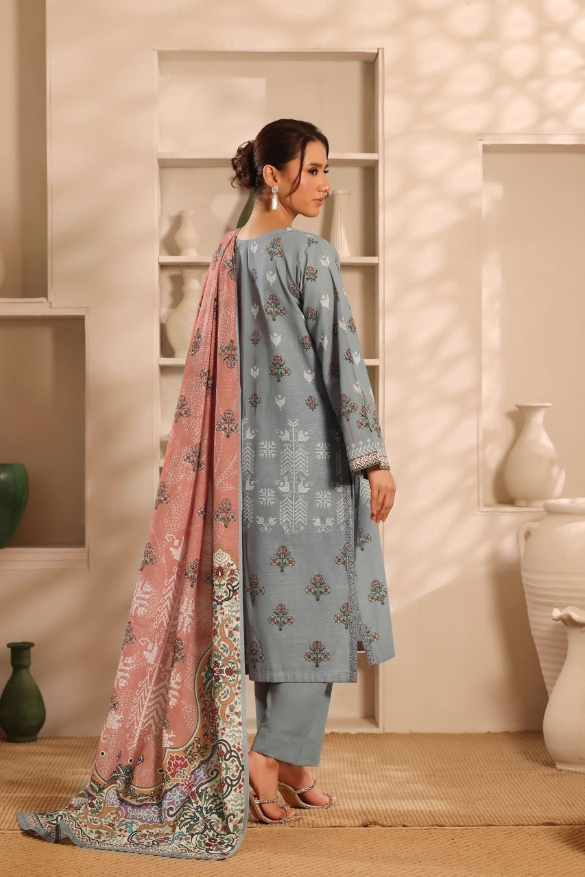 Winter Muse By Zarineh Digital Printed & Emb Khaddar 3PC