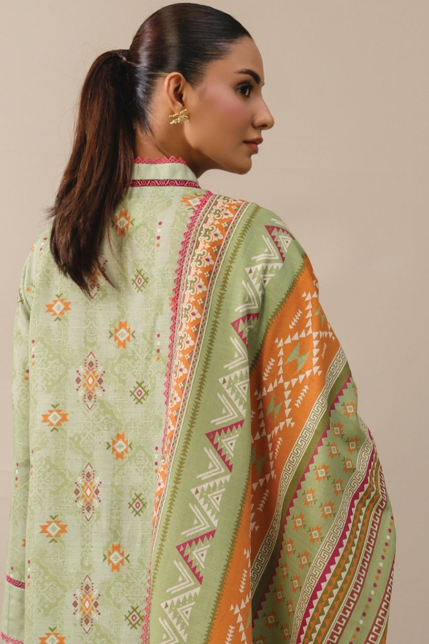 Raqs By Uneq Digital Printed Slub Khaddar 3PC