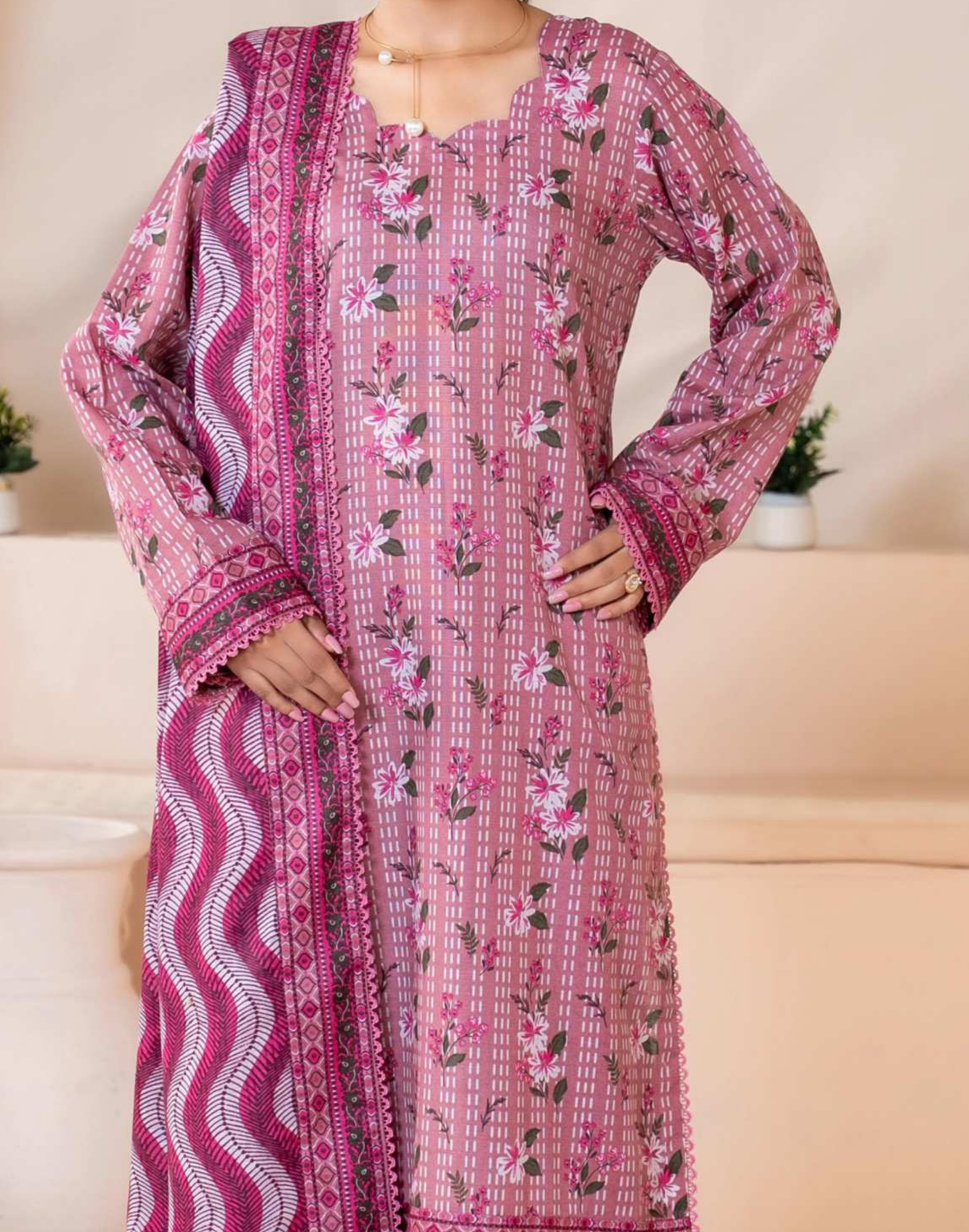 Mehnaz Airjet Printed Khaddar 3PC
