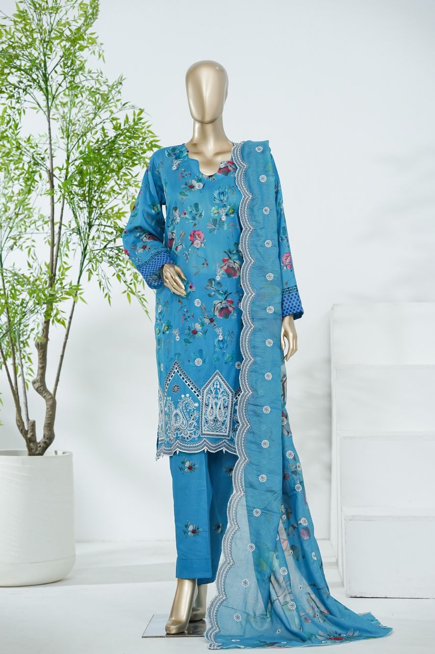 Aifa Printed & Embroidered Lawn 3PC
