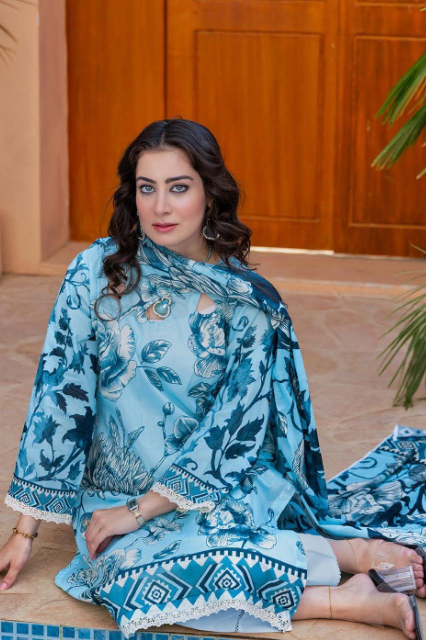 Bahaar By Meeral Premium Digital Printed Lawn 3PC