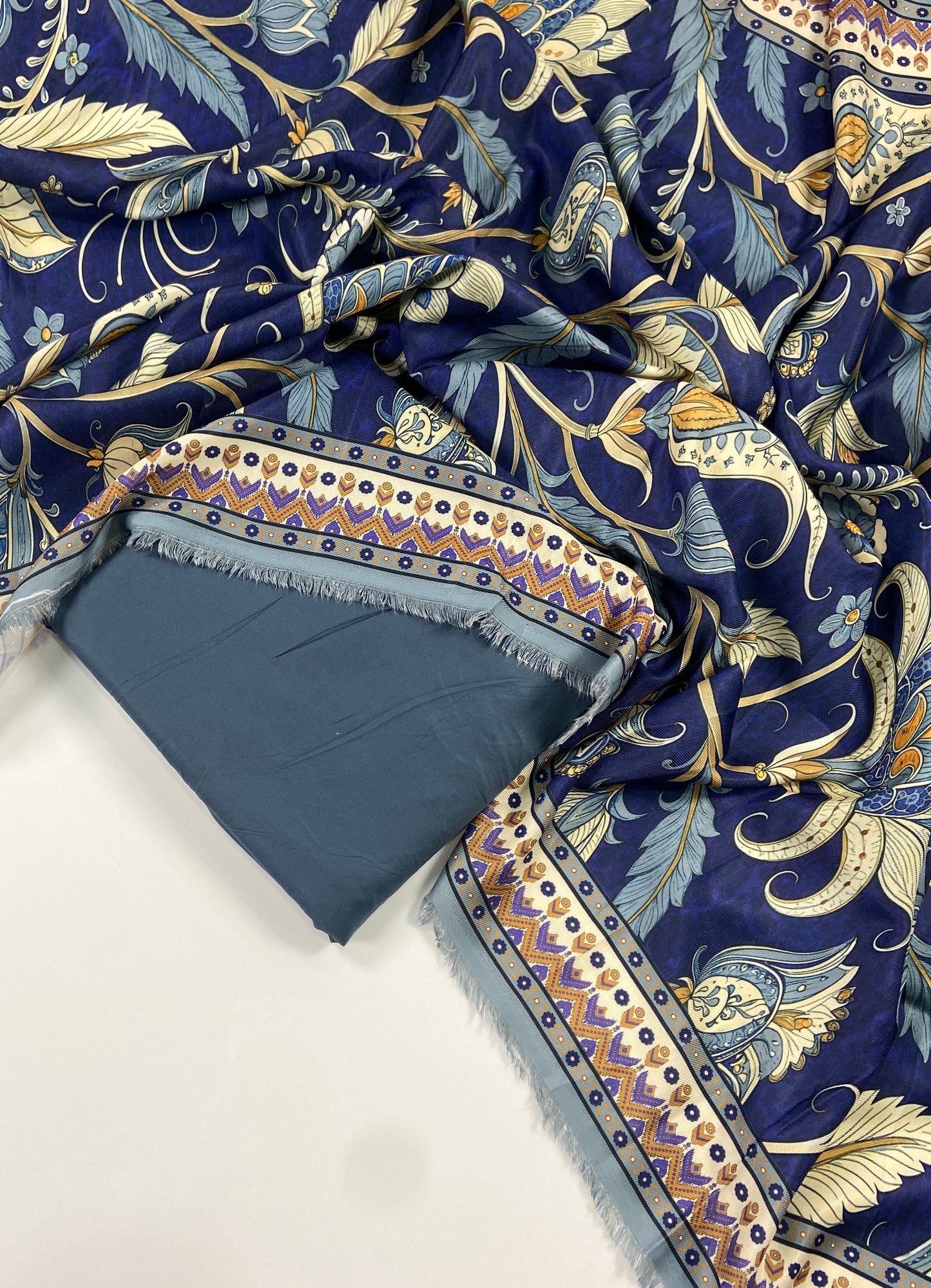 Maria B Linen Dyed Matching Suit With Wool Shawl-3PC