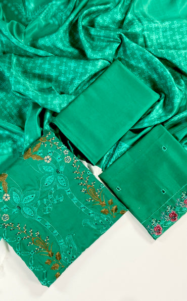 Maria B Embroidered Linen 3PC