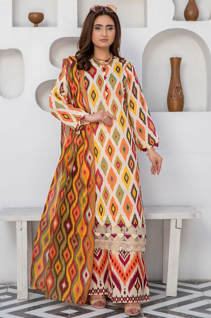 Abrish digital Printed Lawn 3-PC