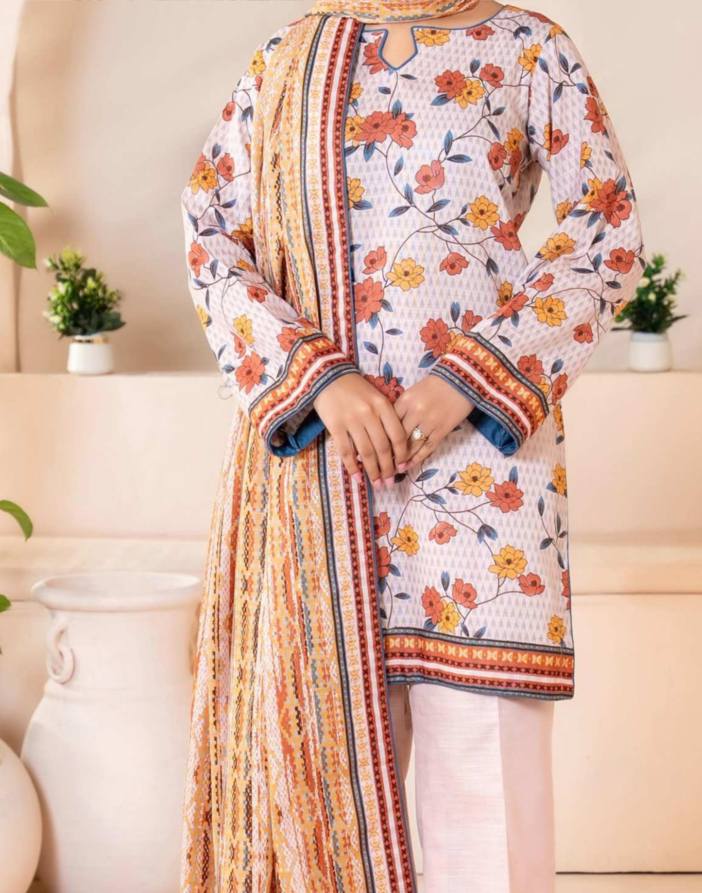 Mehnaz Airjet Printed Khaddar 3PC