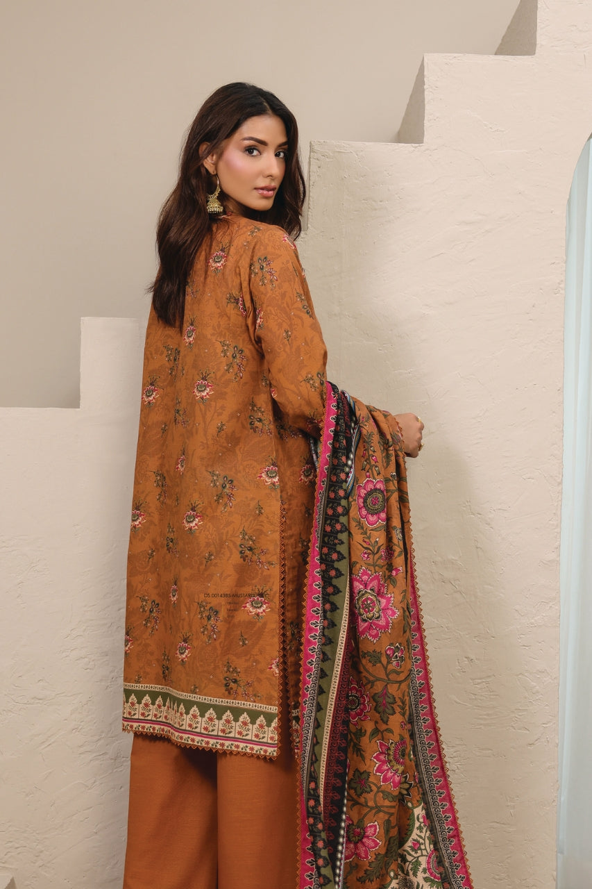 Raqs By Uneq Digital Printed Slub Khaddar 3PC