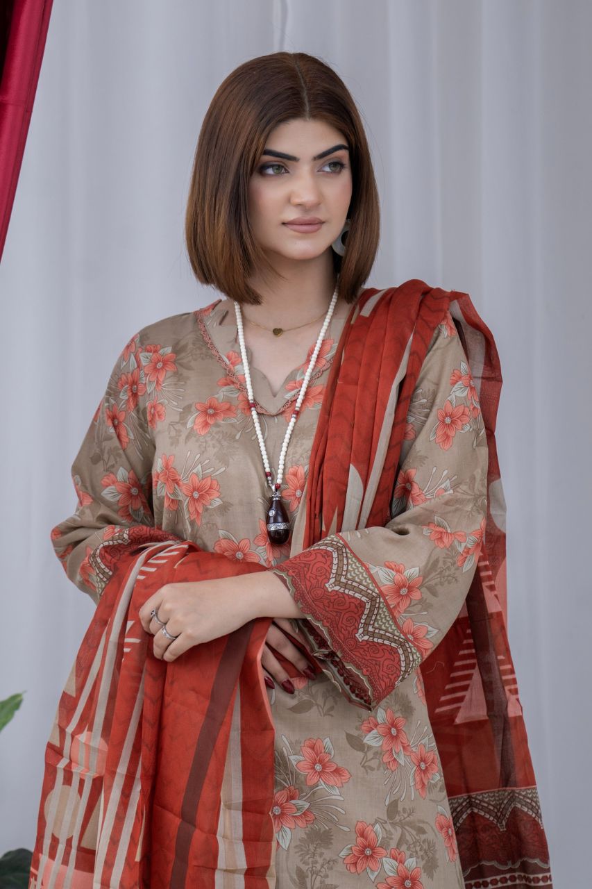 Arfa By Marooj Digital Printed Lawn 3PC