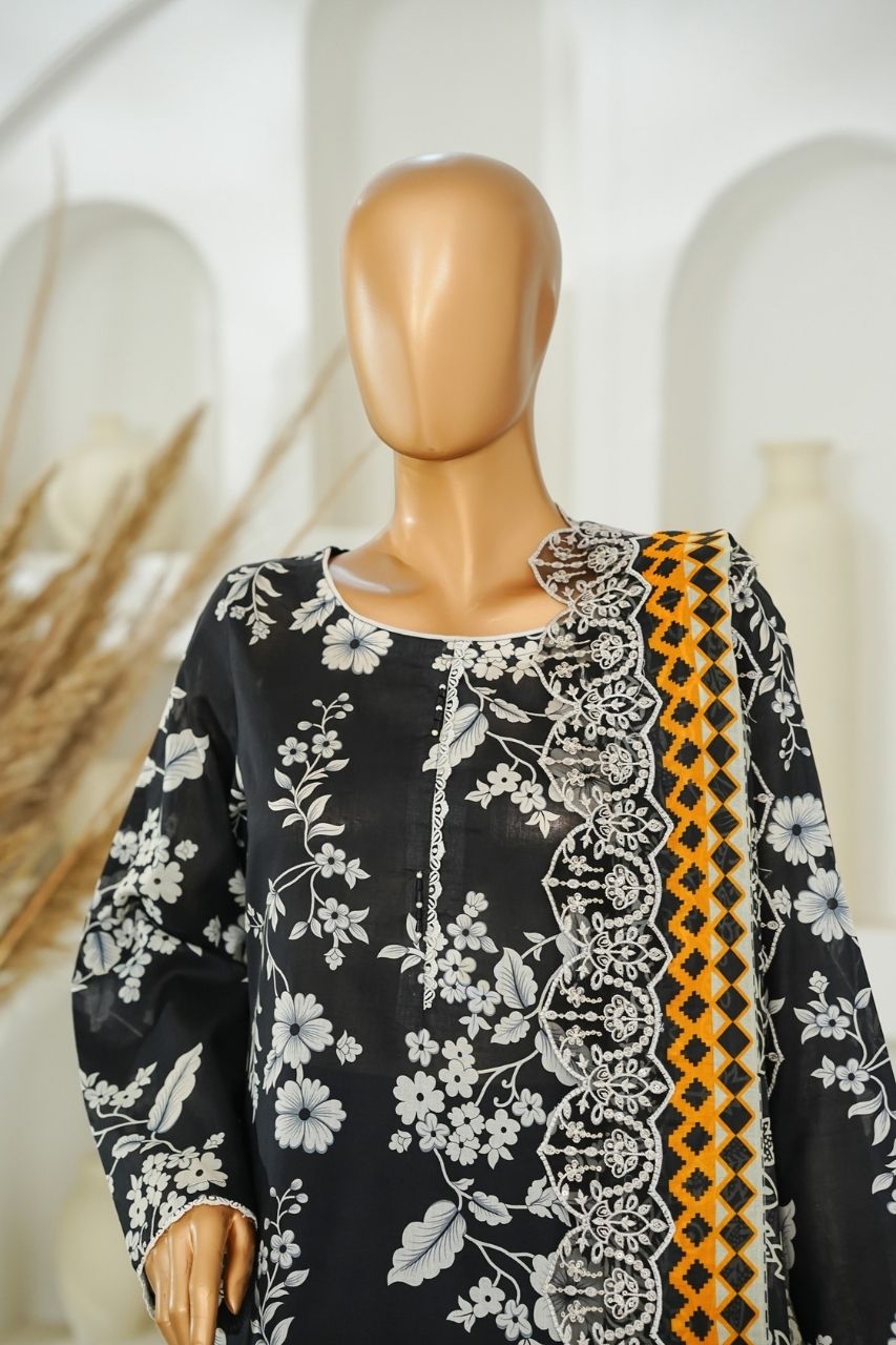 Nishat Laserkari Emb & Printed Lawn 3PC