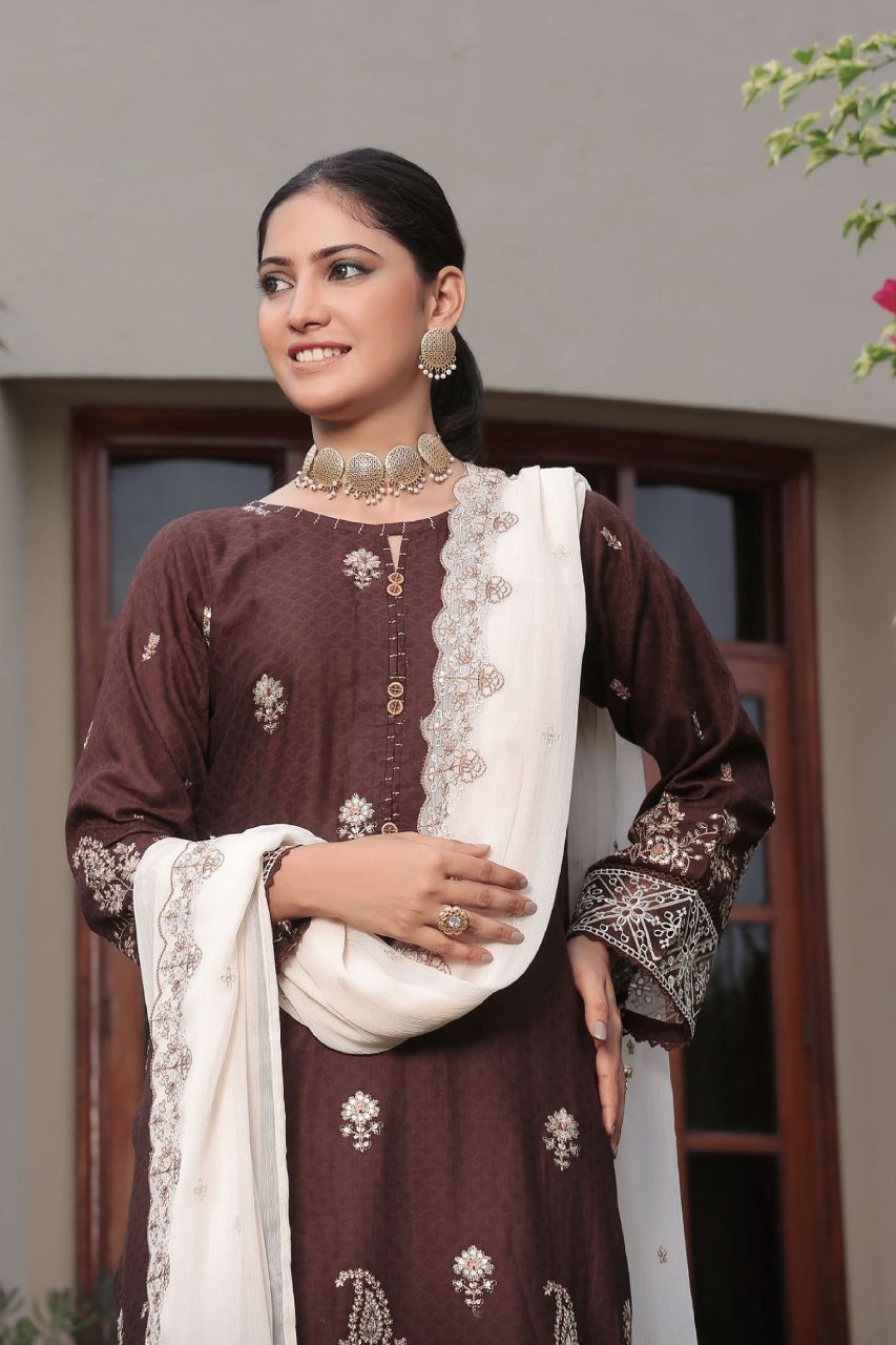 Zamra by Dressline Emb Lawn 3-PC