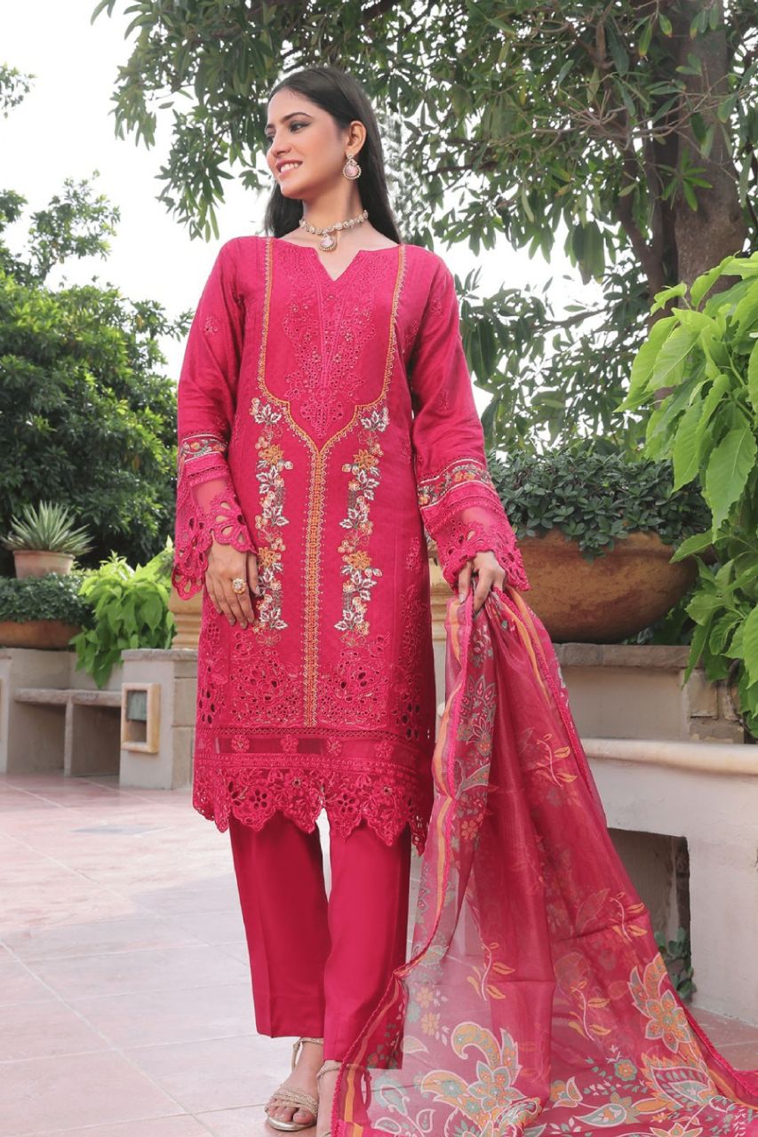 Zamra by Dressline Emb Lawn 3-PC