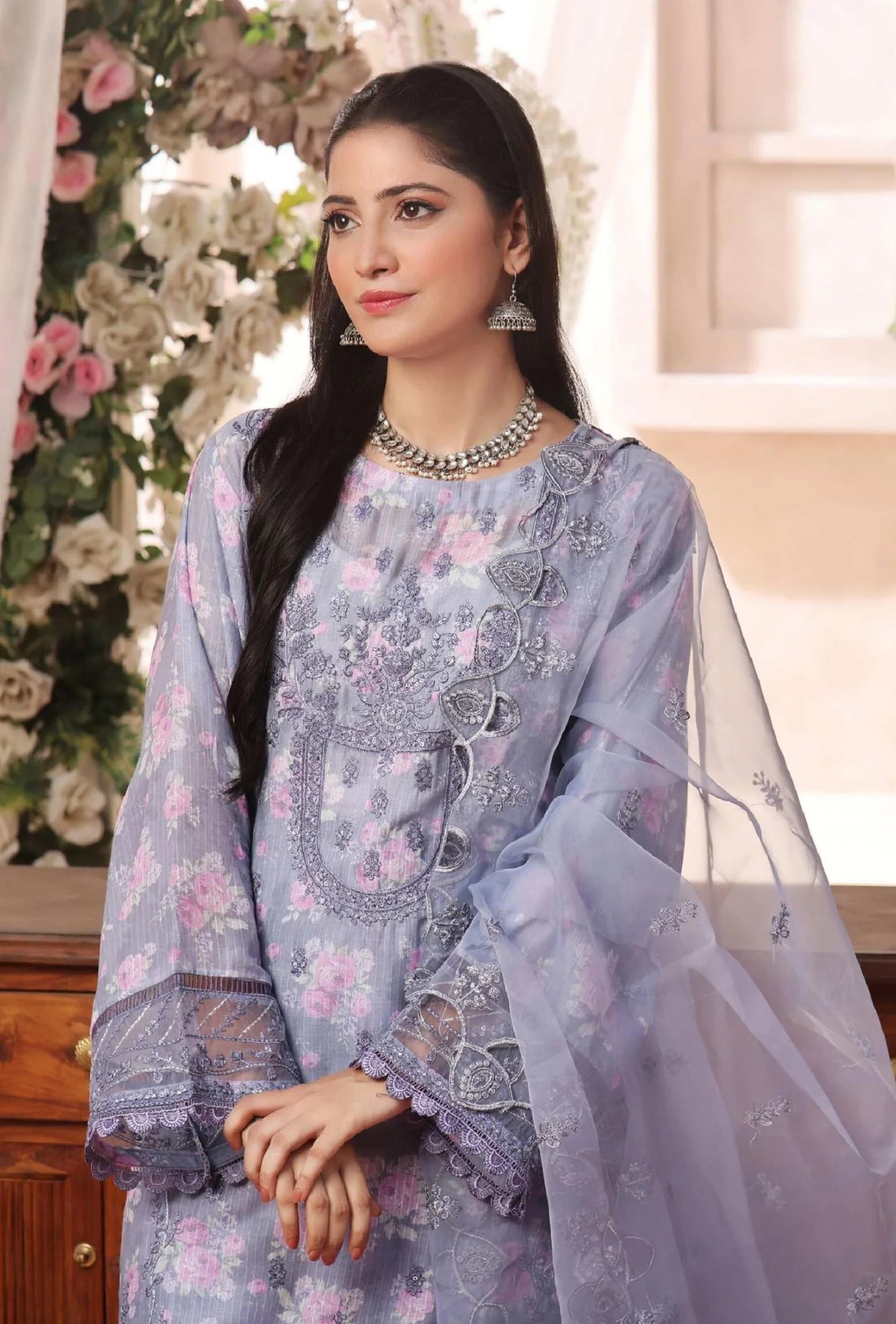 Hira by Dressline Emb Lawn 3-PC