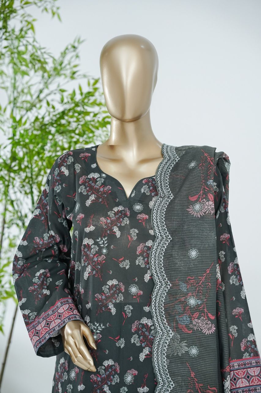 Aifa Printed & Embroidered Lawn 3PC