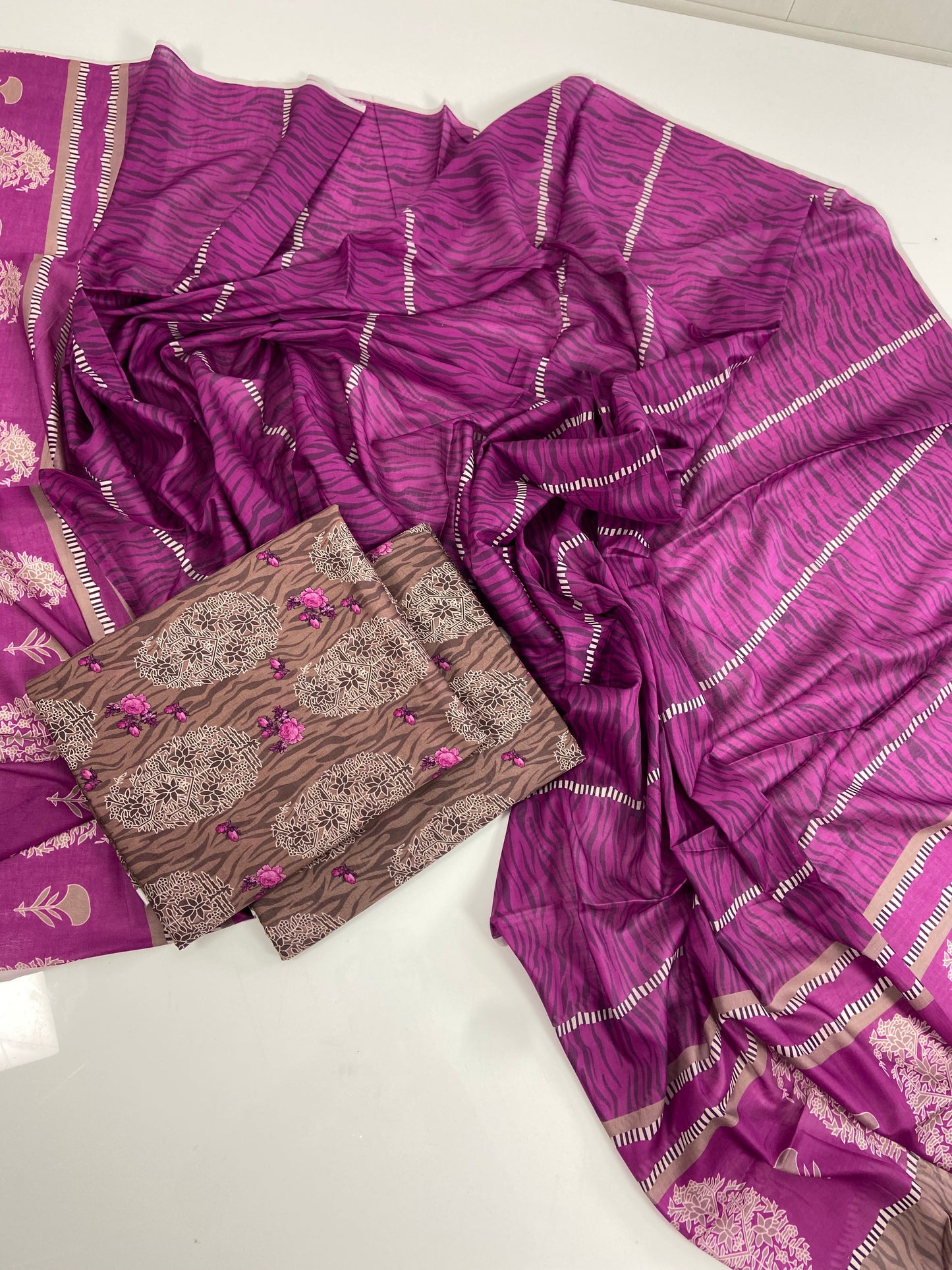 Baroque All Over Digital Printed Lawn 3-PC