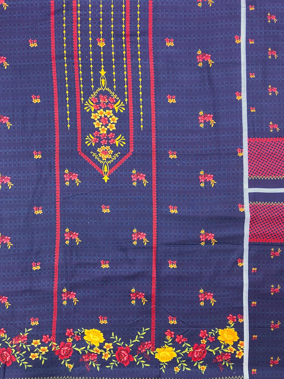 Khaddi Printed Slub Linen Shirt & Trouser-2PC
