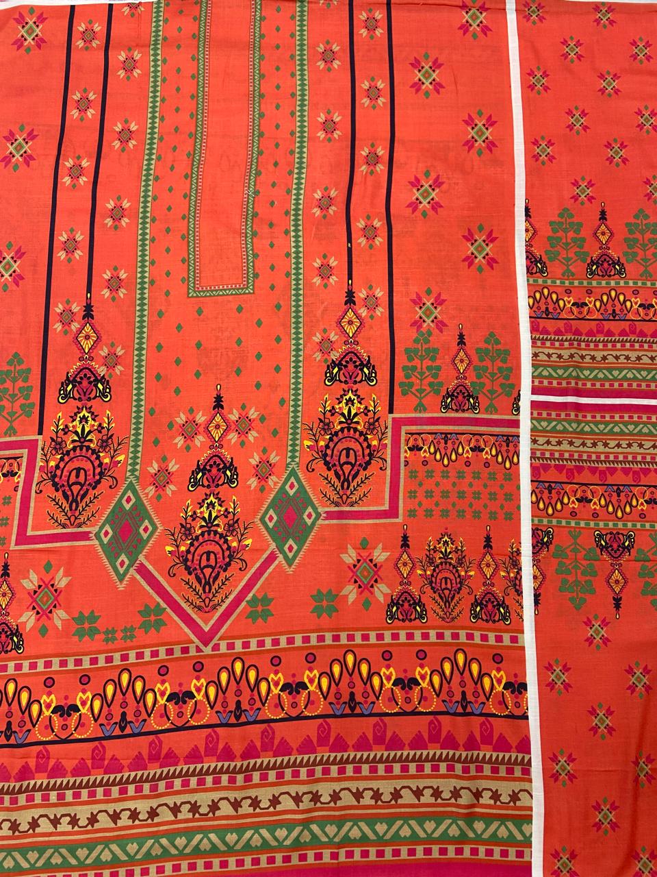 Khaddi Printed Slub Linen Shirt & Trouser-2PC
