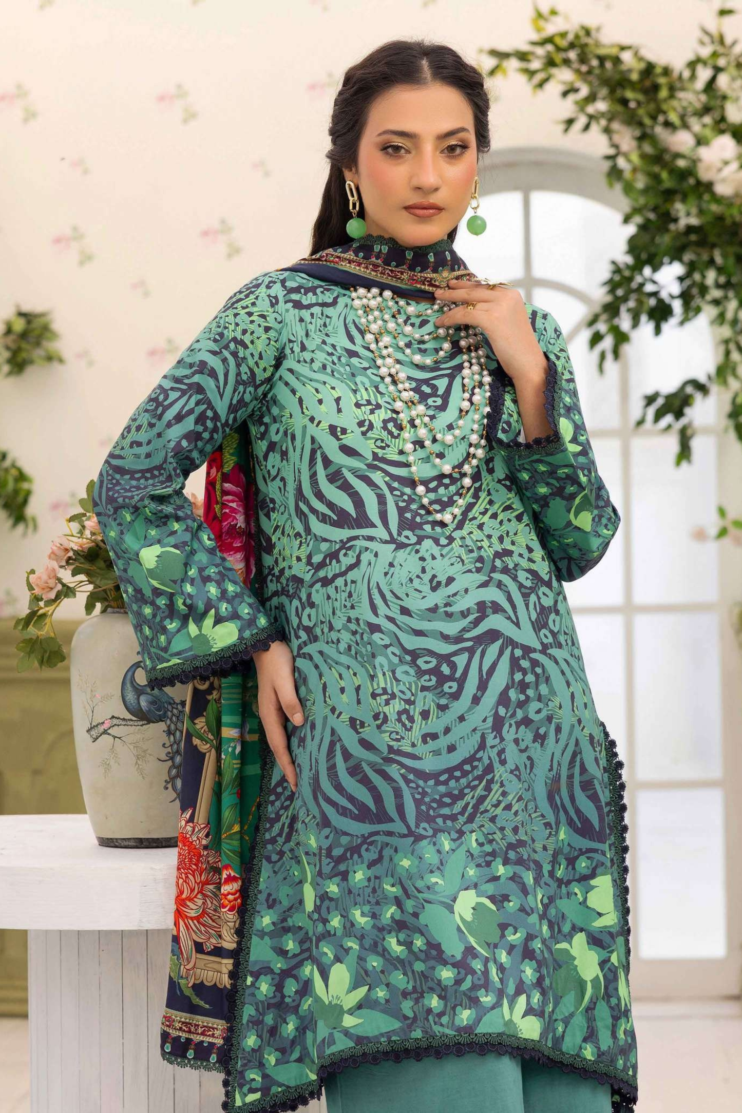 Raiha Digital Printed Linen 3PC