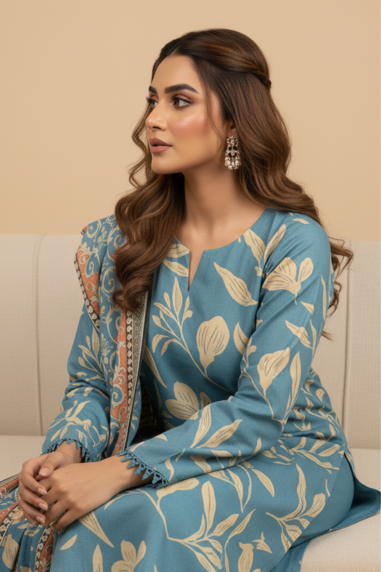 Noor By Fiza Noor Printed Wool 3PC