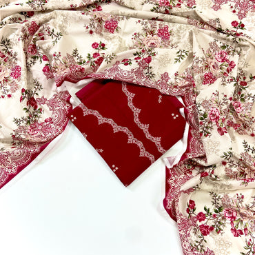 Mausummery Digital Printed Khaddar 3PC