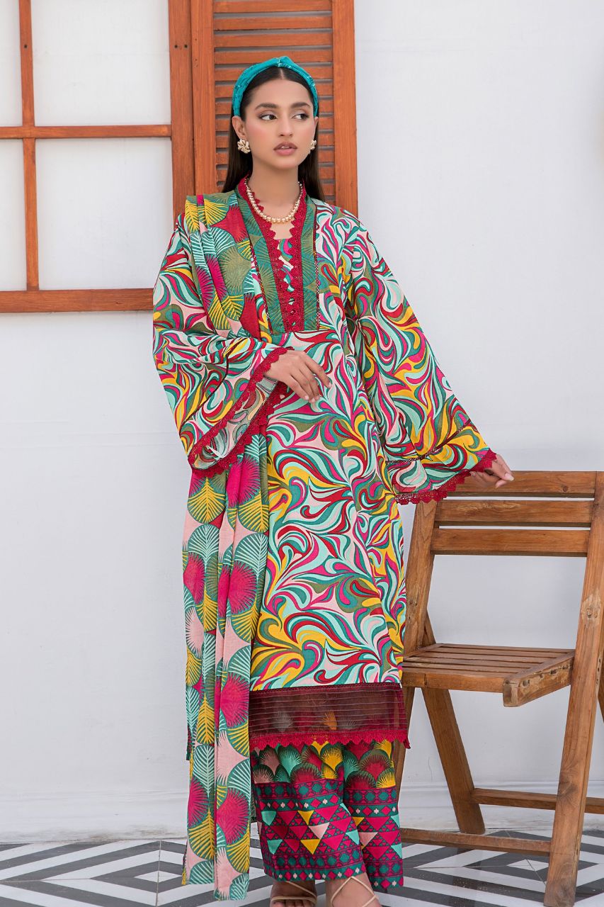 Abrish digital Printed Lawn 3-PC