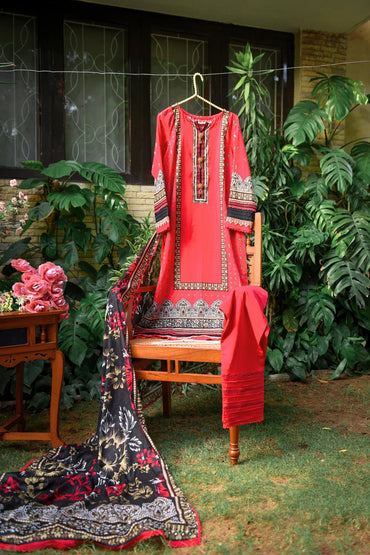 Eshay By Murahse Printed Doria Lawn 3-PC