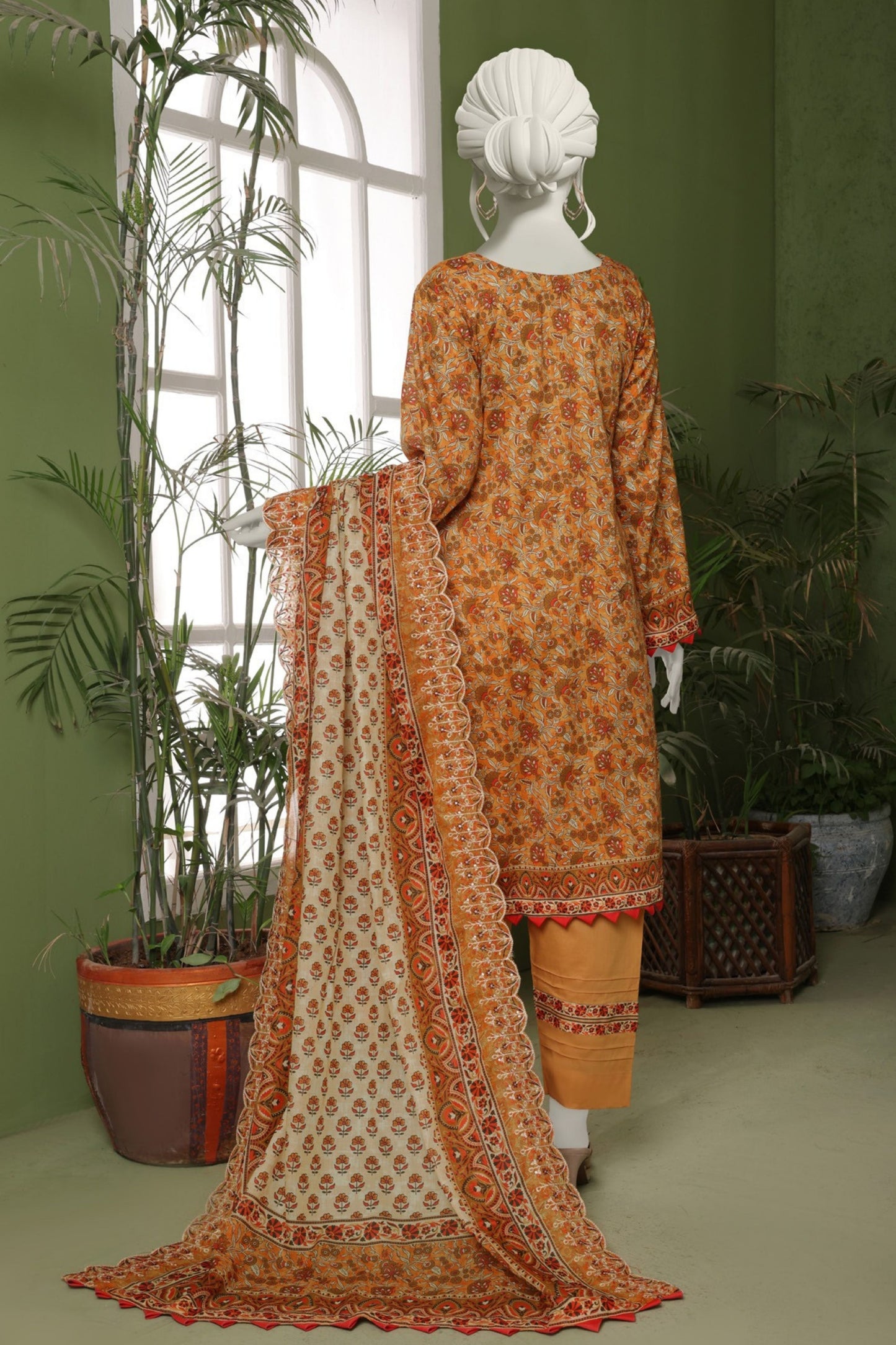 Almeerah Emb & Printed Lawn 3PC
