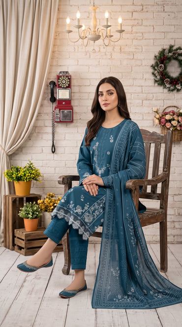 Areesha By Anaya Noor Heavy Emb Khaddar 3PC