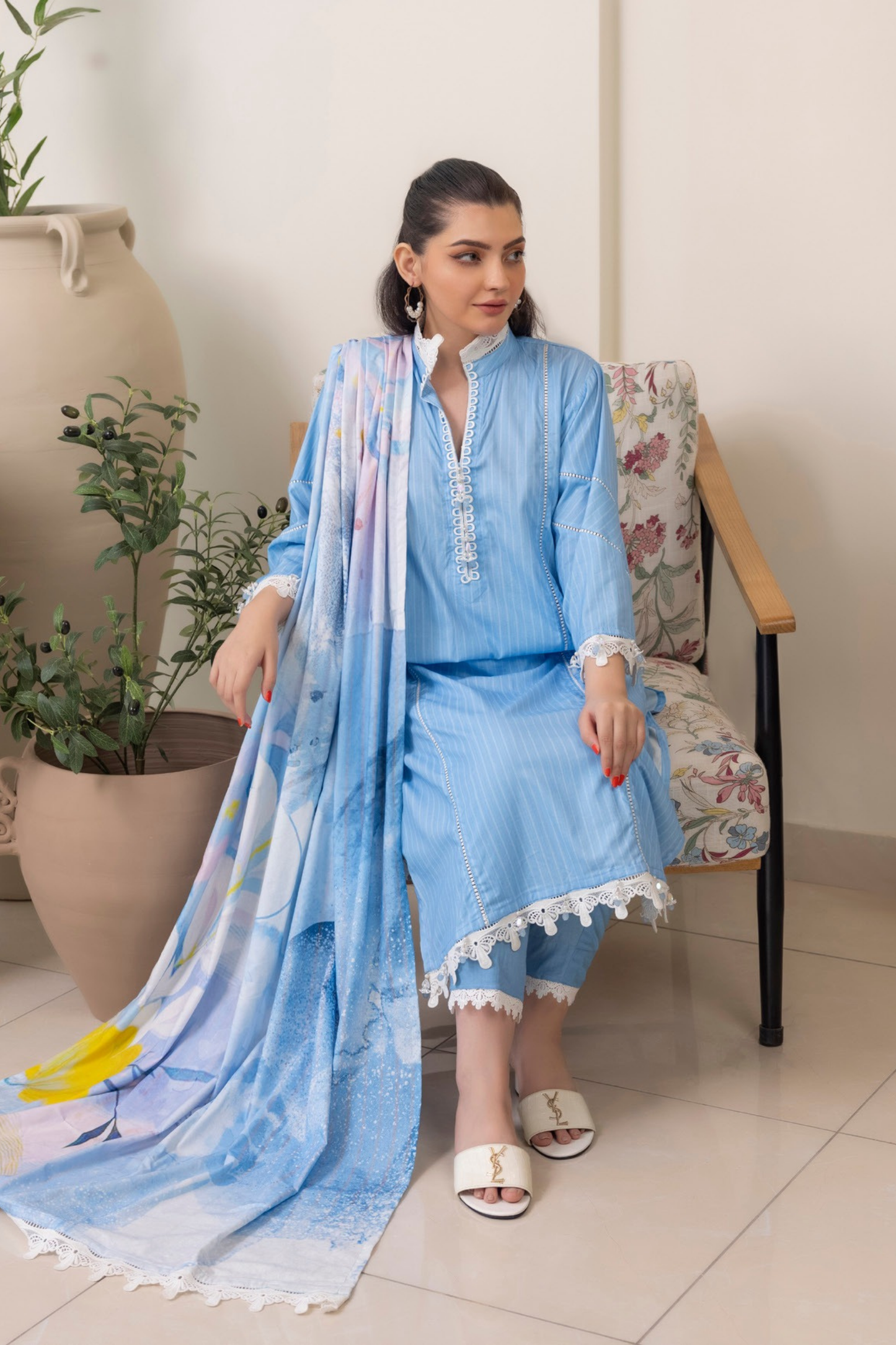 Salina Digital Printed Linen 3PC