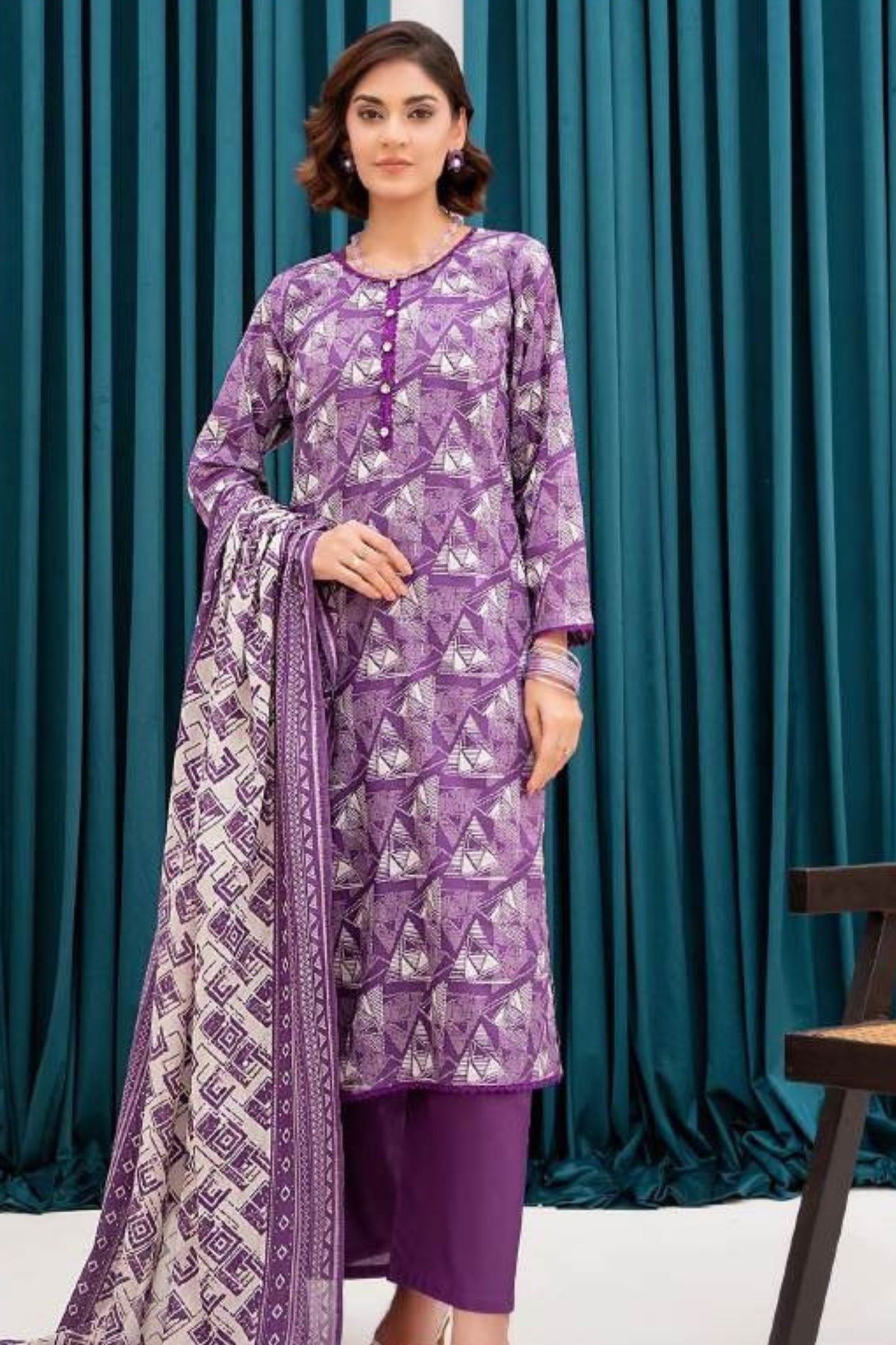 Zesh Printed Lawn 3-PC