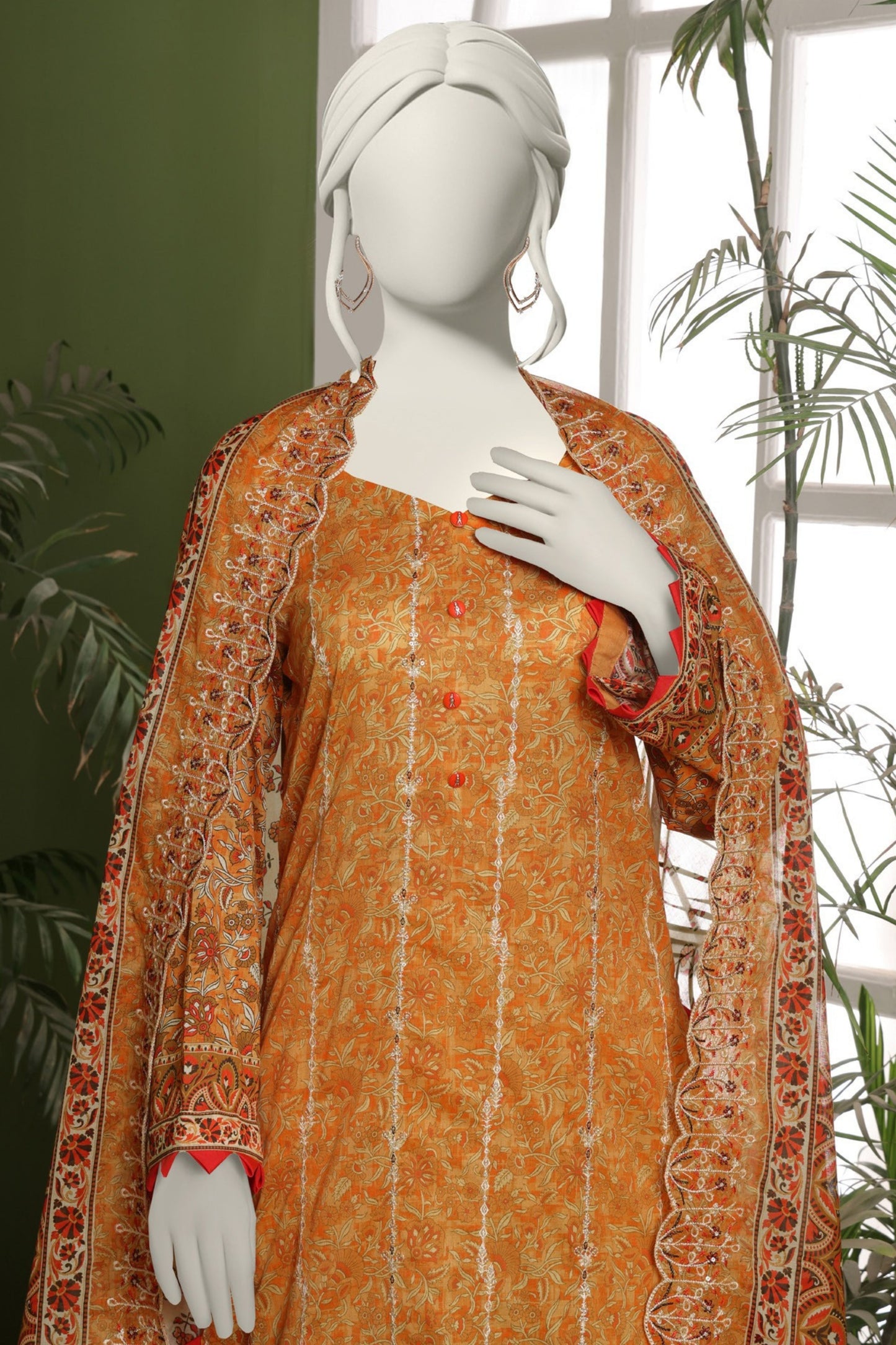 Almeerah Emb & Printed Lawn 3PC