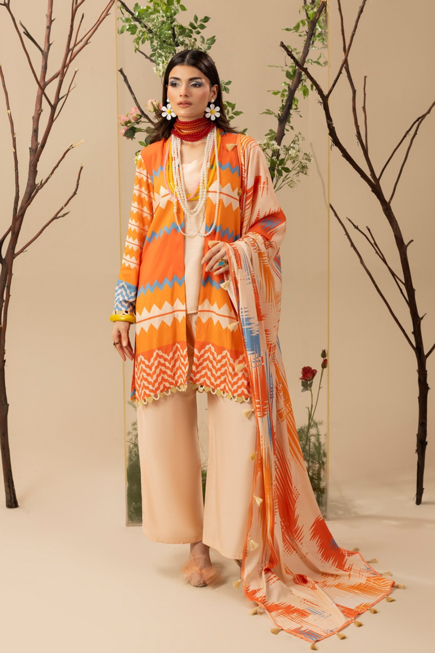 Paltar Printed Slub Linen 3PC