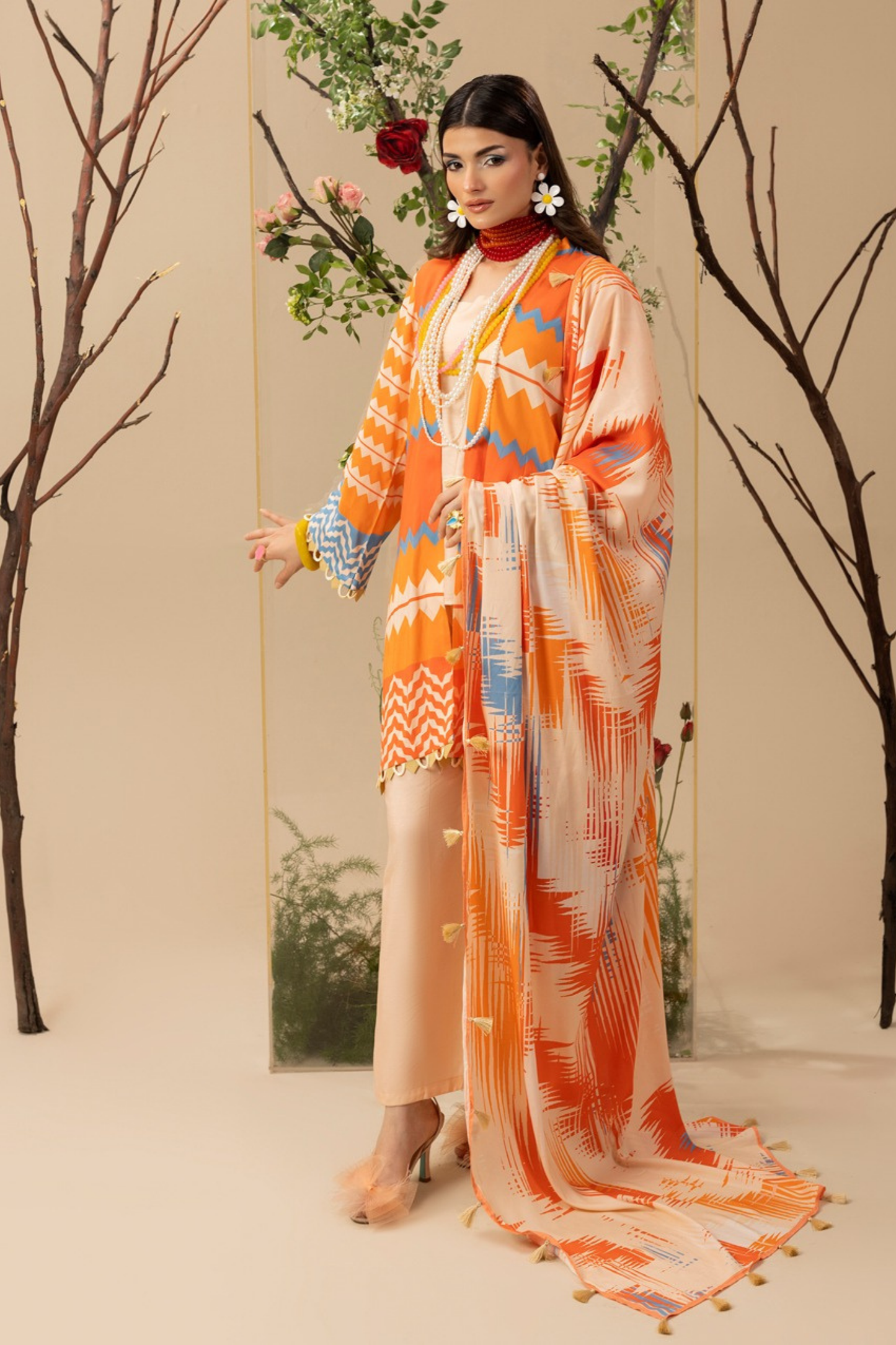 Paltar Printed Slub Linen 3PC
