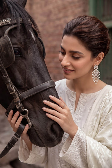 Khoshbo Sa By Anaya Noor Full Emb Dhanak With Plachi Shawl 3PC