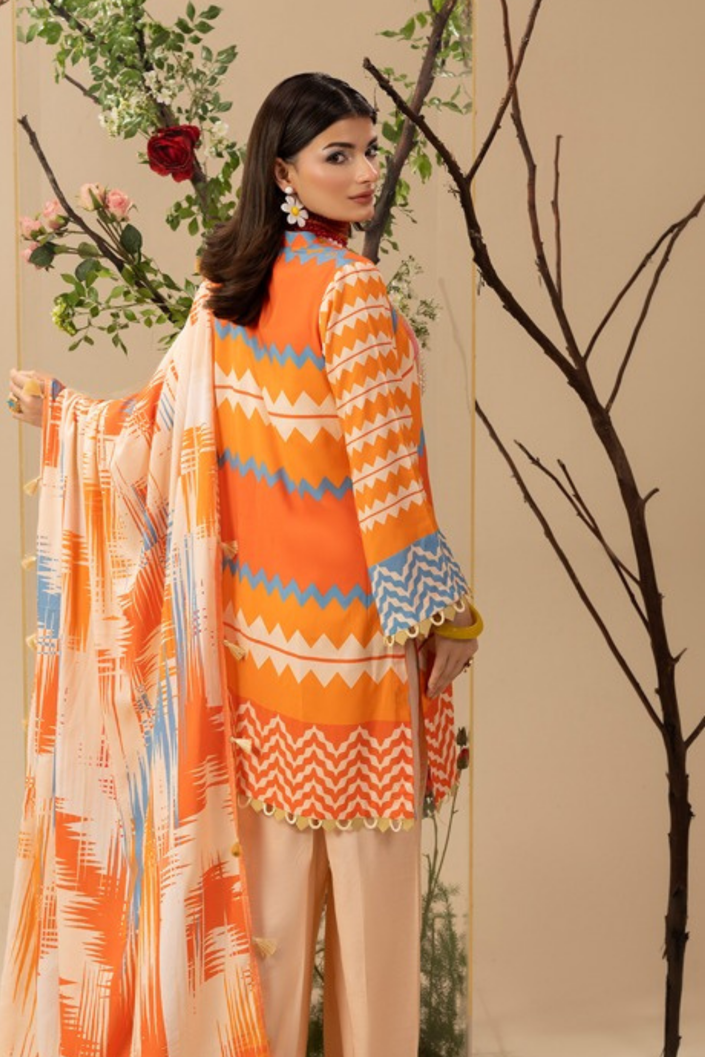 Paltar Printed Slub Linen 3PC