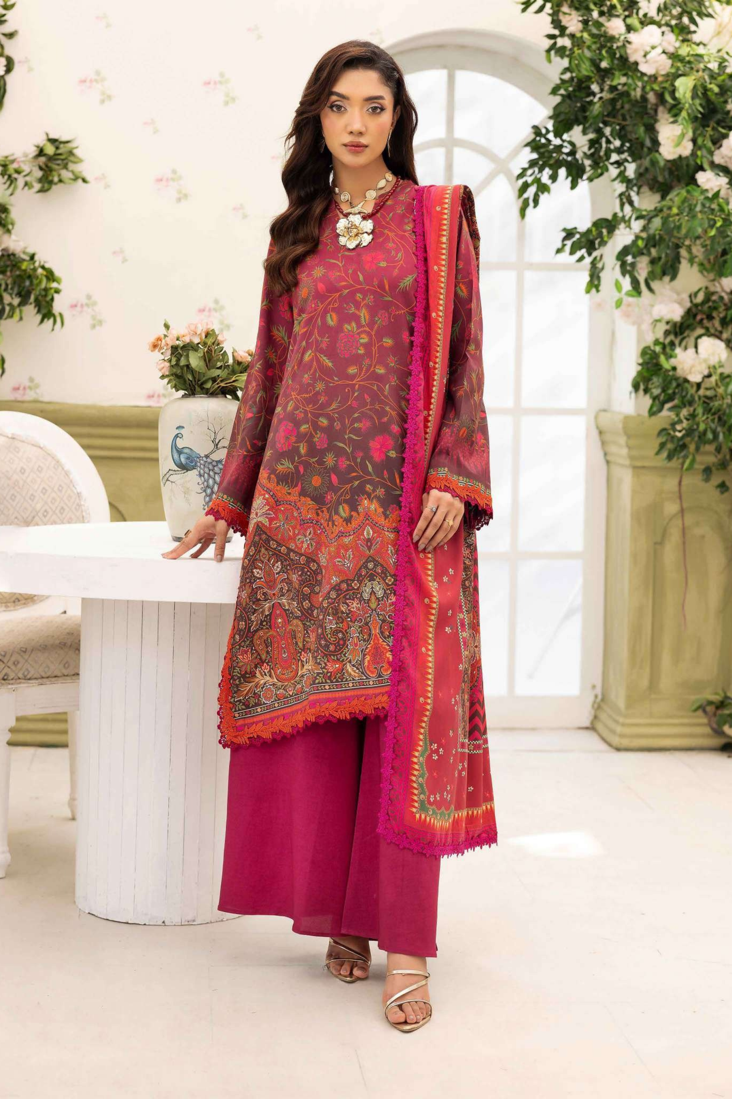 Raiha Digital Printed Linen 3PC