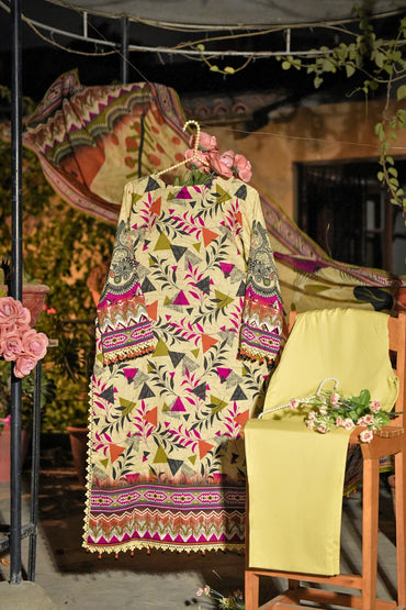 Eshay By Murahse Printed Doria Lawn 3-PC