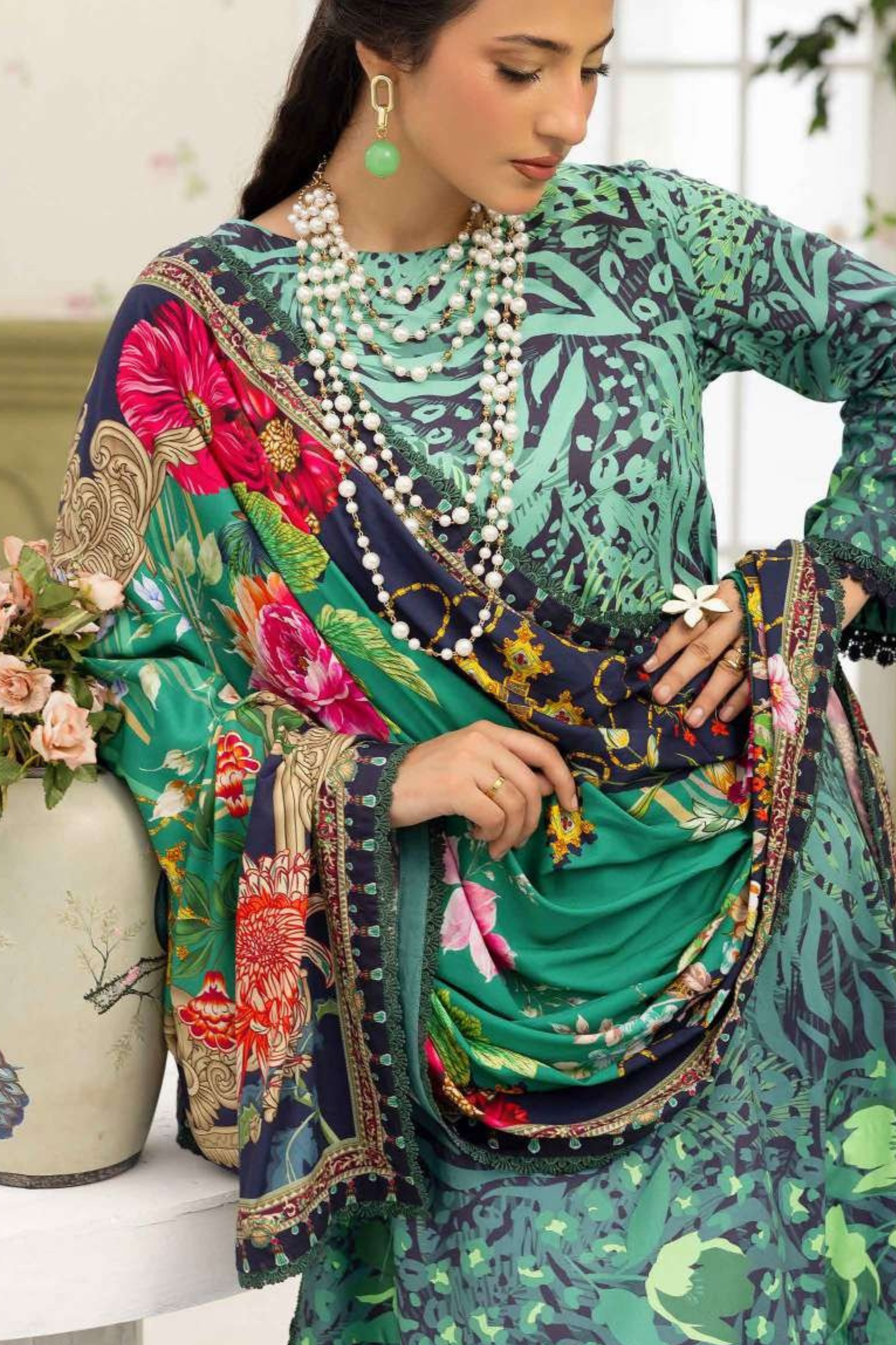Raiha Digital Printed Linen 3PC
