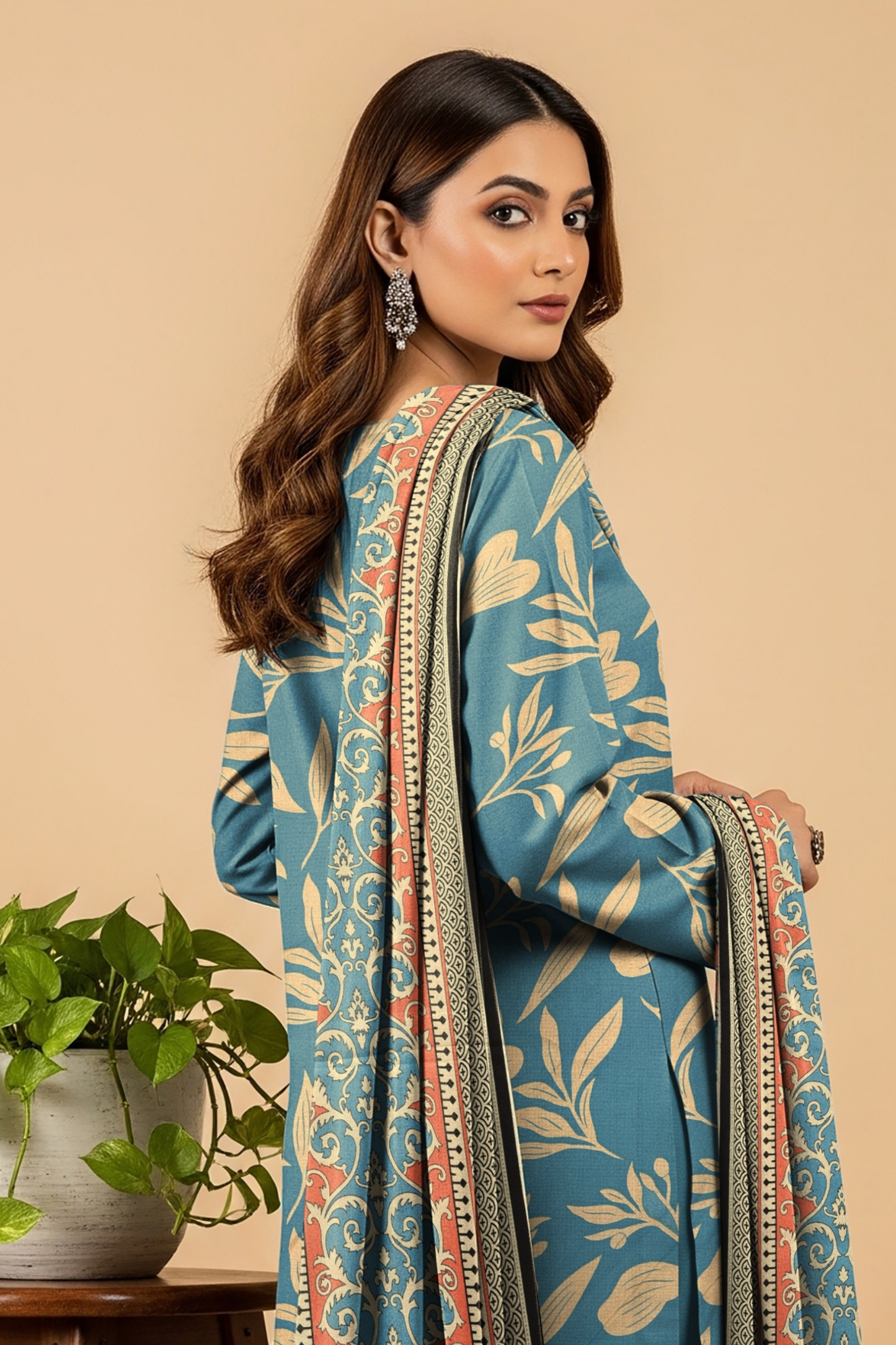 Noor By Fiza Noor Printed Wool 3PC