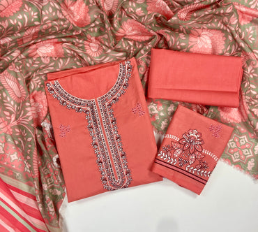 izel Embroidered Lawn 3PC