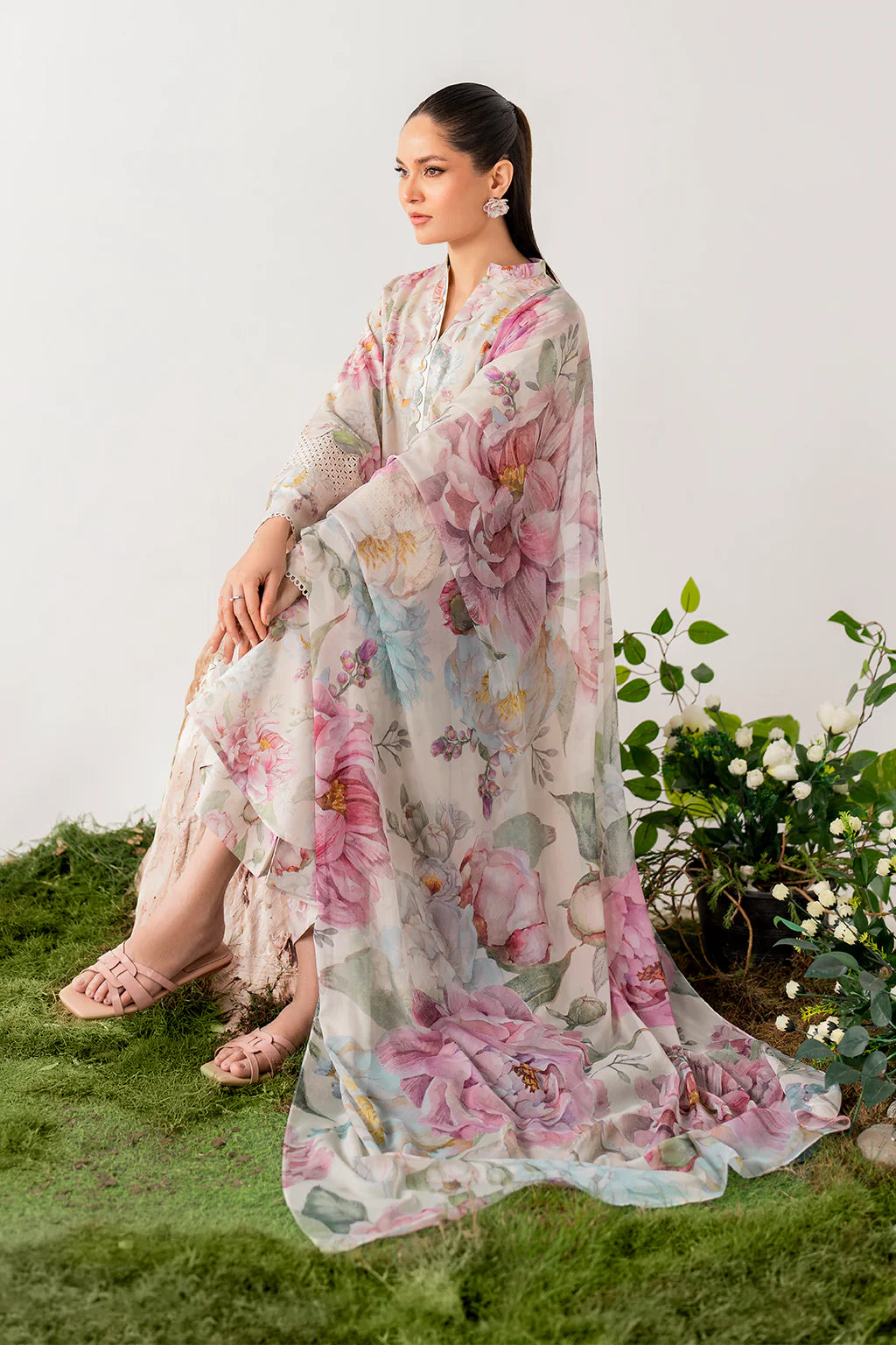 Baroque All Over Digital Printed Lawn 3-PC